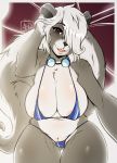 1girl 1girl 2016 anthro armpits avante92 big_breasts bra breasts cameltoe clothing eyewear furry goggles hair hair_over_eye littlest_pet_shop looking_at_viewer mammal open_mouth pepper_clark rodent squirrel thong underwear white_hair