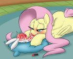 1girl 2016 angel_(mlp) blush digitaldomain123 duo equine fellatio feral fluttershy_(mlp) friendship_is_magic kiss_mark lagomorph male mammal my_little_pony oral pegasus rabbit sex smile wings