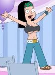  american_dad big_breasts black_hair breasts fatandboobies hair hayley_smith hippie smile 