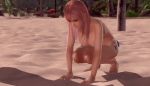  3d ass beach bikini breasts dead_or_alive dead_or_alive_xtreme_3 flipping gif honoka shadow skimpy somersault thong_bikini voluptuous 