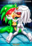  archie_comics ass bbmbbf bdsm blindfold chain collar dr._finitevus echidna finitevus green_fur leather male_only mobius_unleashed palcomix pietro&#039;s_secret_club scourge_the_hedgehog sega sonic_(series) sonic_the_hedgehog_(series) white_fur yaoi 