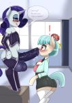 2girls animal_ears ass big_penis blue_eyes blue_hair blush breasts cbatie11 coco_pommel friendship_is_magic furry futanari hair intersex long_hair multiple_girls my_little_pony penis rarity short_hair smile tail testicle