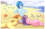  3:2_aspect_ratio 3_girls 3girls adagio_dazzle adagio_dazzle_(eg) anus aria_blaze aria_blaze_(eg) ass beach big_ass big_breasts breasts equestria_girls female female_only figgot figgotry friendship_is_magic human humanized kiss_mark mammal my_little_pony nipples nude ocean outdoor outdoor_nudity outside postcard pussy seaside sonata_dusk sonata_dusk_(eg) wish_you_were_here xoxo 