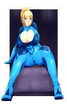 big_breasts breasts cleavage dixi-q metroid nintendo samus_aran shykidzstudios zero_suit