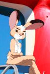 1_anthro 1_female 1_female_anthro 1_girl 1girl anthro anthro_rabbit breasts brown_eyes chrossed_legs crossed_arms cruise_ship digital_media_(artwork) disney fan_character female_anthro female_anthro_rabbit furry grummancat jackie_hopps_(grummancat) lagomorph long_ears looking_at_viewer mammal nipples nude rabbit sitting small_breasts smile white_fur zootopia