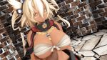 16:9_aspect_ratio 1boy 1girl 3d blonde blush bouncing_breasts breasts dark_skin erect_nipples eringi_(mmder) extremely_large_filesize gif gif hair_ornament hairband huge_breasts kantai_collection large_filesize megane mikumikudance musashi_(kantai_collection) nipples no_audio pink_nipples red_eyes short_hair striped tied_hair