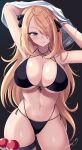 1girl 1girl 1girl alternate_breast_size big_breasts bikini black_bikini blonde_hair breasts cleavage clothed_female cynthia_(pokemon) female_focus female_only game_freak hair_over_one_eye high_res huge_breasts kasai_shin light-skinned_female light_skin long_hair massive_breasts mature mature_female nintendo pokemon pokemon_dppt solo_female solo_focus tagme thick_thighs video_game_character video_game_franchise wide_hips