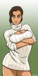  alternate_costume avatar:_the_last_airbender big_breasts breasts cleavage cleavage_cutout keyhole_sweater kuvira savalkas the_legend_of_korra the_legend_of_korra* 