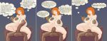 anal anal_sex areolae big_breasts big_penis big_testicles breasts comic curvy edit english_text fat_penis green_eyes hair huge_penis kim_possible kimberly_ann_possible nipples orange_hair penis redhead ron_stoppable shiin sitting_down surprised text thick thick_penis vaginal vaginal_sex