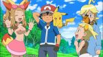 ash_ketchum bonnie citron_(pokemon) clemont cosplay cosplay edit eureka_(pokemon) fennekin gif pikachu pokecatt pokemon pokemon_xy satoshi_(pokemon) serena serena_(pokemon) topless