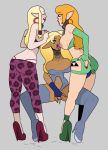  ass big_ass big_breasts blackshirtboy blackshirtboy_(artist) breasts cleavage fingering genderswap impa link ocarina_of_time princess_zelda the_legend_of_zelda yuri 