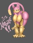  1girl 1girl 2016 anthro ass big_ass breasts cat clothing feline furry jaynatorburudragon mammal nipples noodle_(sssonic2) one_eye_closed panties underwear undressing wide_hips wink 