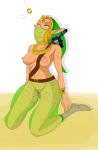 big_breasts breasts genderswap gerudo hypnosis link mind_control nipple_piercing nipples pendulum piercing pussy pussy_juice see-through slowfag sword the_legend_of_zelda weapon