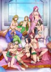 8girls anklet bare_shoulders barefoot big_breasts black_hair blonde_hair blush bracelet breasts brown_hair c.c. chains choker clitoris_piercing code_geass cunnilingus daybed dildo euphemia_li_britannia feet fingering groping harem harem_outfit jewelry kaguya_sumeragi kallen_stadtfeld loincloth long_hair milly_ashford multiple_girls necklace nina_einstein nipple_piercing nipples nunnally_lamperouge piercing pillow pink_hair pussy pussylicking red_hair redhead sefuart sex_toy shirley_fenette spread_pussy very_long_hair yuri