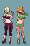 big_breasts blackshirtboy blackshirtboy_(artist) breasts cleavage genderswap link ocarina_of_time princess_zelda the_legend_of_zelda