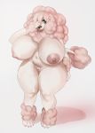 1girl 2016 anthro big_breasts breasts canine dog furry gentlepyro huge_breasts looking_at_viewer mammal nipples nude poodle pubic_hair pussy simple_background slightly_chubby white_background