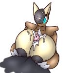 1girl anthro areola big_areola big_breasts big_eyes blue_eyes bodily_fluids breasts claws cum cum_on_breasts cum_on_chest cum_on_face duo faceless_character faceless_male genital_fluids genitals huge_breasts kangaskhan male male/female nintendo nipples paizuri penis pokémon pokémon_(species) r-mk sex video_games