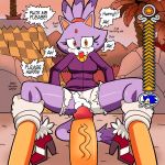 1girl anthro blaze_the_cat cat dreamcastzx1 duo feline furry game_menu hedgehog huge_penis male male/female mammal penis poking pussy sega sonic_the_hedgehog text viktor2