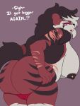  1girl 1girl 2018 anthro anthrofied arcanine areola ass big_ass big_breasts breasts canid canine clothing curvy_figure dialogue digital_media_(artwork) english_text huge_ass huge_breasts hybrid looking_at_viewer looking_back lycanroc mammal midnight_lycanroc mightyena nintendo nipple_piercing nipples open_mouth panties piercing pinkcappachino pok&eacute;mon pok&eacute;mon_(species) simple_background slightly_chubby talking_to_viewer text tharja_(justkindofhere) thick_thighs underwear video_games voluptuous 