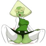 big_ass blushmallet breasts cartoon_network glasses open_mouth panties peridot peridot_(steven_universe) skirt steven_universe stocking white_background