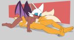 1boy 1girl 2_tails 69 69_position anthro balls blush bodily_fluids breasts canid canine chiropteran dipstick_tail duo fellatio female fox furry genitals half-closed_eyes hetero high_res looking_pleasured male male/female mammal miles_"tails"_prower multi_tail multicolored_tail narrowed_eyes nude oral penile penis pussylicking rouge_the_bat sega sex sonic sonic_the_hedgehog_(series) sweat vaginal vellvetfoxie wings