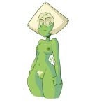 ass blush blushmallet cartoon_network nipples nude peridot peridot_(steven_universe) pose pubic_hair pussy standing steven_universe white_background