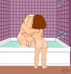 bath brother_and_sister chris_griffin family_guy funny gif guido_l meg_griffin water wet