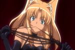  1girl blonde_hair blue_eyes bondage breasts choker collar dark_skin dildo futaba_lili_ramses gif hetero long_hair slave small_breasts tentacle_and_witches 