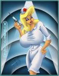 1girl animaniacs big_breasts breasts female_only hello_nurse huge_breasts massive_breasts nurse nurse_cap nurse_uniform rcbrock smile syringe