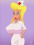 animaniacs big_breasts breasts hello_nurse nipples nurse nurse_cap nurse_uniform prominence