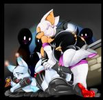  anal angelbreed anthro blush canine clothing cybernetics cyborg_(designation) dickgirl dickgirl/male dog furry girly intersex intersex/male machine male mammal rouge_the_bat sega testicles torn_clothing 