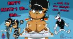 1girl 2016 anthro apron areola big_breasts black_hair blu3danny blue_eyes breasts brown_fur cake canine cat cleavage clothed clothing daughter dog dudley_puppy english_text feline food fur furry green_eyes hair huge_breasts katty_katswell kitty_katswell male mammal mature_male milf mrs._katswell multicolored_fur multicolored_hair nickelodeon nipples open_mouth parent saliva surprise t.u.f.f._puppy tan_fur text tongue tongue_out wardrobe_malfunction white_hair