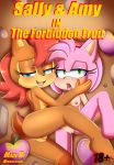 2girls amy_rose animal_ears anus ass blue_eyes blush breasts brown_hair cute furry green_eyes hair hearlesssoul looking_at_viewer multiple_girls nipples nude open_mouth pink_hair pussy sally_acorn short_hair smile sonic_(series) tail the_forbidden_fruit_(sonic_comic)