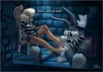 1girl 2016 acornart anthro bugs_bunny feet foot_fetish footjob furry lola_bunny looney_tunes male male/female prisoner tagme warner_brothers