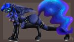 1girl anthro anus bdsm ear_piercing equine friendship_is_magic furry horn mammal my_little_pony nipple_piercing nipples petplay piercing poisindoodles ponyplay princess_luna_(mlp) pussy roleplay winged_unicorn wings