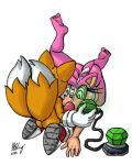 amy_rose anthro furry miles_&quot;tails&quot;_prower mind_control omegazuel simple_background sonic_the_hedgehog_(series) tagme tech_control traditional_media_(artwork) white_background