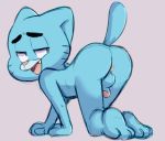  1girl anthro ass cartoon_network cat dandi feline furry gumball_watterson humanoid_penis male mammal penis testicles the_amazing_world_of_gumball 