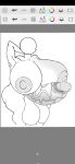  arm_behind_head armpit concept_art design futa hyper hypfutalover 