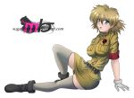 belt big_breasts blonde_hair blue_eyes boots breasts deviantart dress gloves hellsing looking_at_viewer seras_victoria sitting sitting_on_floor sugarnhoney sugarnhoney_(artist) thighhighs