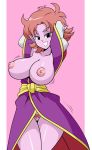  1girl chronoa dragon_ball earrings large_breasts pink_hair supreme_kai_of_time 