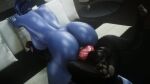 1boy 1girl alien alien_girl beastiality big_breasts big_penis blue_eyes bouncing_ass bouncing_breasts bubble_butt canine canine_penis cowgirl_position dog dog_penis knot liara_t'soni mass_effect moaning noname55 thick_thighs vaginal_penetration