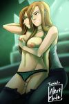  2girls alertmode blue_eyes breast_grab breasts brown_hair clone female fingering freckles gravity_falls multiple_girls navel nipples panties pussy_juice wendy_corduroy yuri 