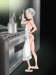  1girl apron breasts cooking female_only kitchen kyder metal_gear metal_gear_rising metal_gear_solid naked_apron nude sunny_gurlukovich 