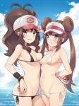 bikini breasts hilda mei_(pokemon) poke_ball pokemon pokemon_bw pokemon_bw2 rosa touko_(pokemon)