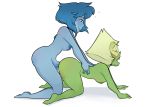 2girls blushmallet cartoon_network futa_on_female futanari lapis_lazuli lapis_lazuli_(steven_universe) peridot peridot_(steven_universe) steven_universe yuri