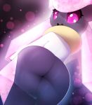 1girl ass diancie looking_back mystical open_mouth pink_eyes plantpenetrator pokemon solo tagme