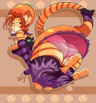 1girl 1girl 2016 anthro ass big_ass cat clothing feline furry jaeh loree mammal panties underwear