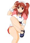  asahina_mikuru big_breasts breasts brown_hair cleavage high_res legs long_hair maid miniskirt mole photoshop pussy short_dress short_skirt shy skirt suzumiya_haruhi_no_yuuutsu tagme thighs twin_tails upskirt vector_trace waitress 