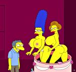  big_ass big_breasts breasts edna_krabappel huge_breasts marge_simpson moe_szyslak nano-baz the_simpsons thong whoa_look_at_those_magumbos yellow_skin 