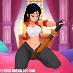  breasts cute fa_mulan female_masturbation gif grinding moikaloop mulan ralph_breaks_the_internet scabbard sword wreck-it_ralph 